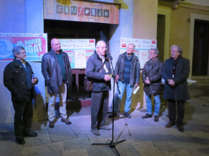 Premis homenatge Xavier Cugat, organitzat pel Festival de Cinema de Girona, a la pla&ccedil;a de l'Oli