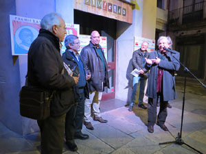 Premis homenatge Xavier Cugat, organitzat pel Festival de Cinema de Girona, a la pla&ccedil;a de l'Oli