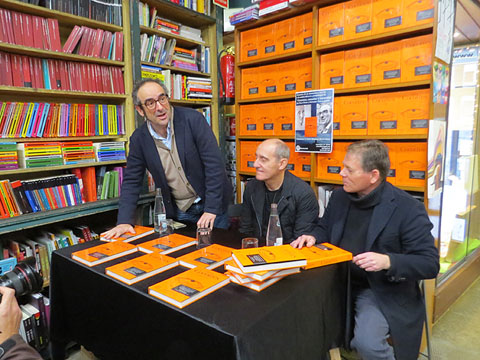 Un moment de la presentació amb Salvador Garcia-Arbós, Paco Pérez i Abraham Simon