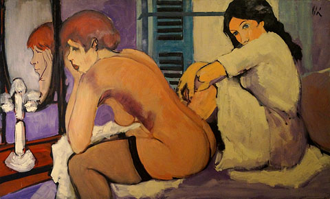 La toilette. Joan Felip Vil&agrave;. 1980. Oli sobre tela