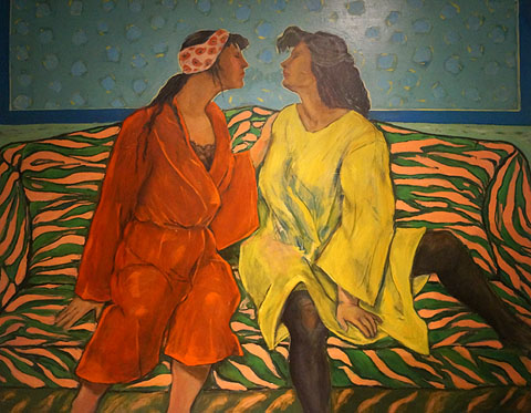 Confid&egrave;ncies. Maria &Agrave;ngels Feliu. 1988. Acr&iacute;lic sobre tela