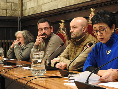 La taula presidencial de l'acte