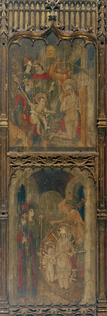 Retaule de sant Quirze i santa Julita. Procedeix de l'esgl&eacute;sia de Sant Quirze d'Arb&uacute;cies. Ca. 1500. Detall