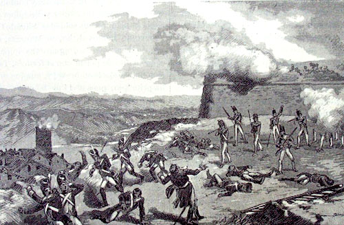 Setge del castell d'Hostalric durant la Guerra del Franc&egrave;s