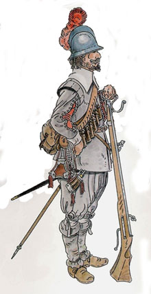 Mosqueter de les Companyies del Cap&iacute;tol Episcopal de Barcelona a Salses (1639-1640)