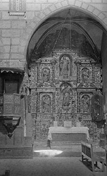 Altar de l'esgl&eacute;sia de la Mare de D&eacute;u dels &Agrave;ngels. 1934