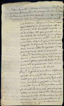 Portada del 'Esborrany de carta de Josep Aparici referent a les contribucions pagades per les viles de Puigcerd&agrave;, Ll&iacute;via i Bellver de Cerdanya (entre altres) durant els anys 1713 i 1714