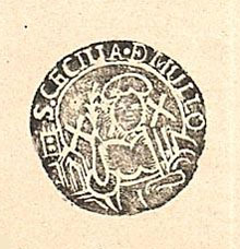 Segell municipal de Moll&oacute;. Principis segle XIX