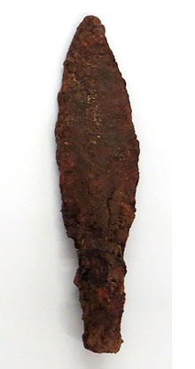 Punta de llan&ccedil;a de ferro. 225-200 aC. Poblat ib&egrave;ric de Castell