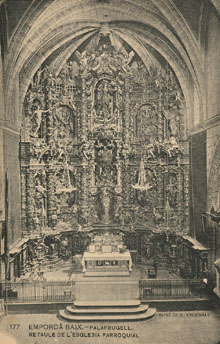 Retaule de l'esgl&eacute;sia parroquial de Sant Mart&iacute;. 1900-1908