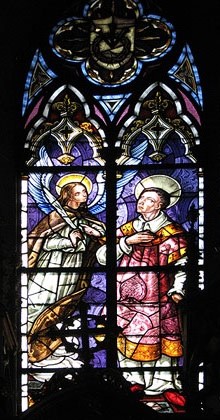 Vitrall de l'esgl&eacute;sia de Sant Esteve