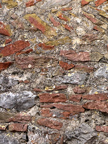 Detall del sistema constructiu de l'esgl&eacute;sia de Sant Joan de Bellcaire