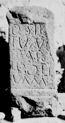 Ara romana votiva de Sant Benet. 1955