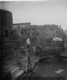 Nova vista de les termes romanes de Caldes de Malavella, 1917