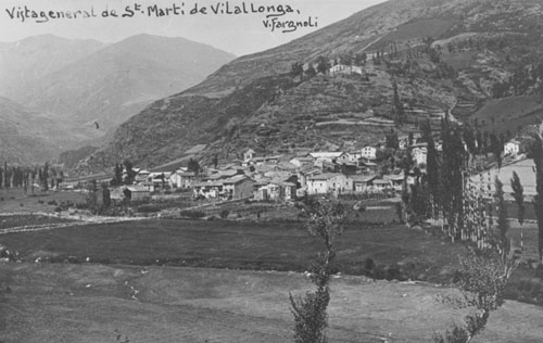 Vista general de Sant Mart&iacute; de Vilallonga de Ter. 1918