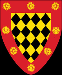 Escut de la fam&iacute;lia Despl&agrave;, segons relleu a Sant Cebri&agrave; d'Esponell&agrave;