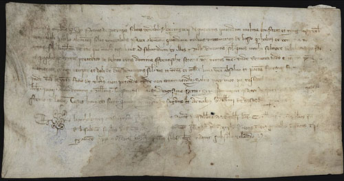 Juny de 1346. Pere de Queixans, fill del difunt cavaller Berenguer de Queixans, reconeix a Jaume Alemany, fill del difunt cavaller Pere Alemany, del vescomtat de Bas, que n'ha rebut 200 s. pendents de pagar dels 1.200 s. del dot de Francesca, germana de Jaume i muller