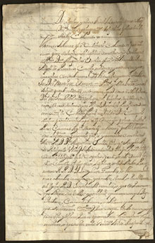 Procuraci&oacute; a favor de Tom&agrave:s Jalmer en substituci&oacute; d'Agust&iacute; Vestida, ec&ograve;nom del monestir de Ripoll. 1731