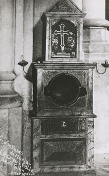 L'olla, el calze, la patena i la creu de Sant Gil. Elements dipositats en el Santuari de N&uacute;ria. 1911