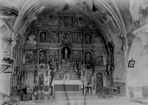 Altar de l'esgl&eacute;sia vella del santuari de la Mare de D&eacute;u de N&uacute;ria, Ca. 1921